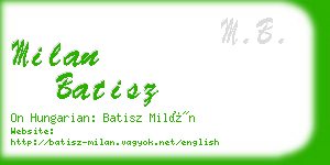 milan batisz business card